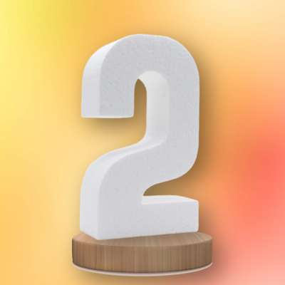 Объемная цифра "2" высота 20 см