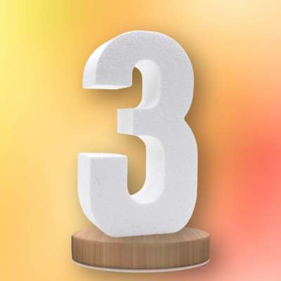 Объемная цифра "3" высота 20 см