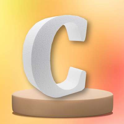 Буква С из пенопласта 30 см