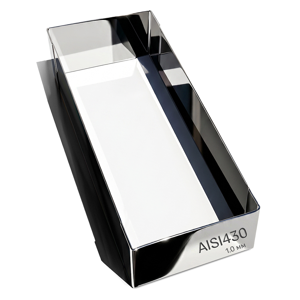 Форма VTK PRO ПРЯМОУГОЛЬНИК 370х 110 / Н50 мм / нерж. сталь