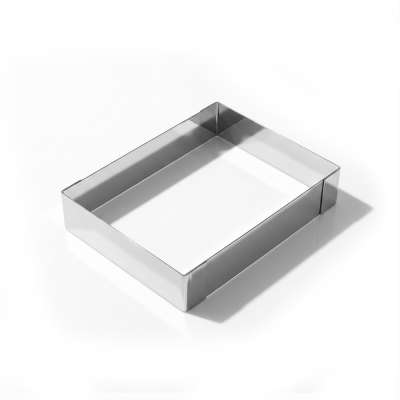 Форма ПРЯМОУГОЛЬНАЯ без дна 200х150 /Н 40мм, нерж. сталь 1мм