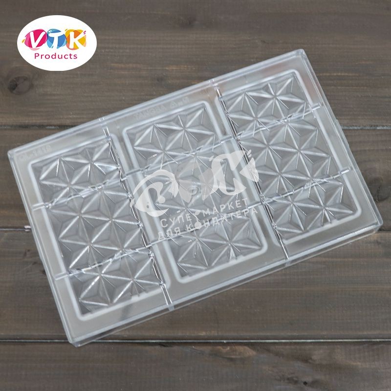 Форма для шоколадных конфет поликарбонатная ПЛИТКА ПОЛИГОНАЛЬНАЯ VTK Products