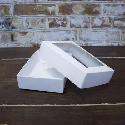 Коробка для печенья и пряников с окном 15х10х3,5 см